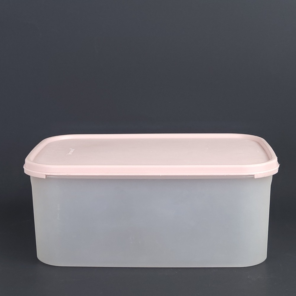 VTG Tupperware Modular Mates Container Rectangle 18C 2 Pink Lid Replacement - Picture 2 of 6